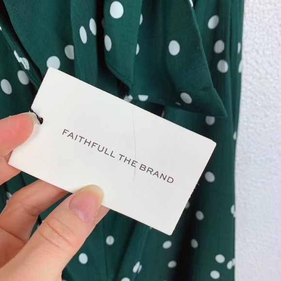 Faithfull The Brand | Gizele Midi Dress Green Polka Dot - Picture 4 of 8